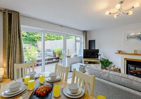 The dining area at The Chimes, Brixham