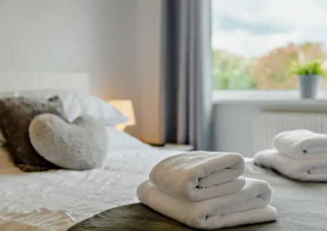 Bedroom #1 at The Chimes, Brixham