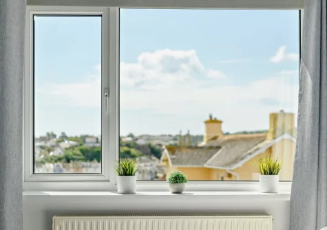The view from bedroom #2 at The Chimes, Brixham