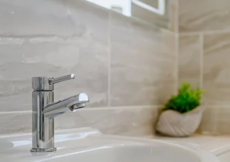 The shower room at The Chimes, Brixham