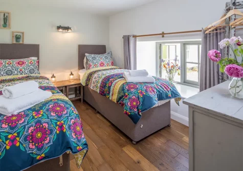 Bedroom #2 at The Cider Barn, High Bickton can be setup as two single beds