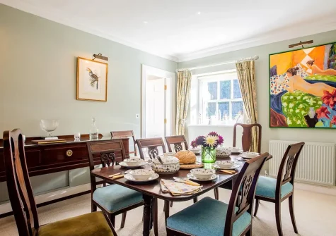 The dining room at The Coach House, Ladock