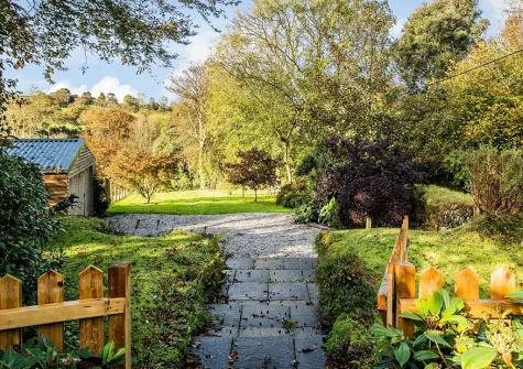 The enclosed garden at The Coach House, Ladock