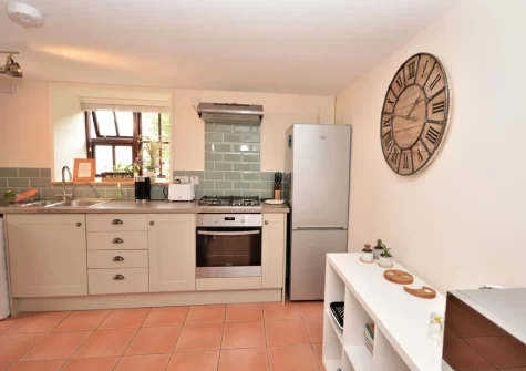 The kitchen at The Coach House, Whiddon Down