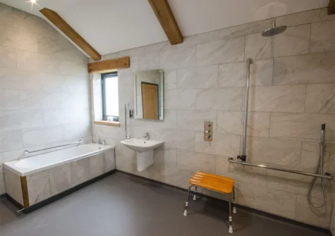 The bathroom at The Coachman's Halt, Penhallow