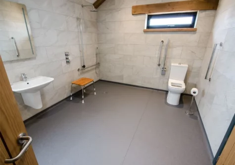 The bathroom at The Coachman's Halt, Penhallow