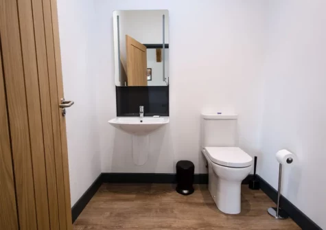 The bathroom at The Coachman's Halt, Penhallow