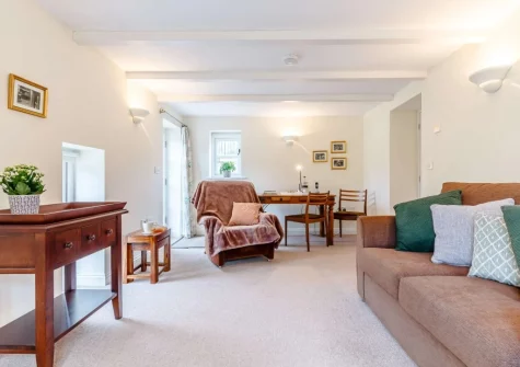 The living room at The Corn Mill, Coombe