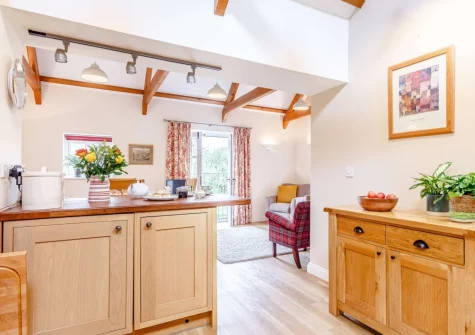 The kitchen at The Corn Mill, Coombe