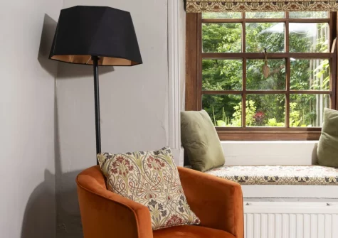 The living room at The Corner Cottage, Carnhell Green
