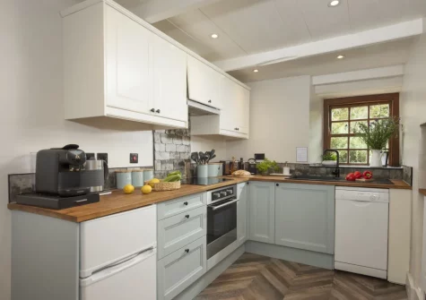 The kitchen at The Corner Cottage, Carnhell Green