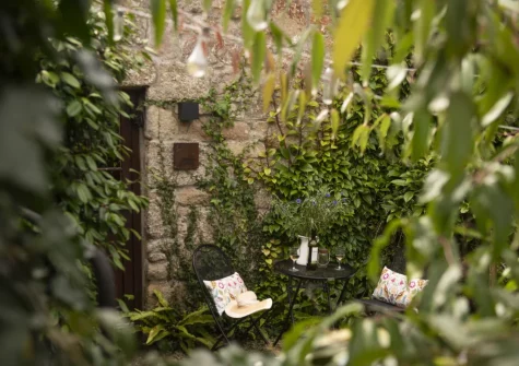 small enclosed garden & outdoor sitting area