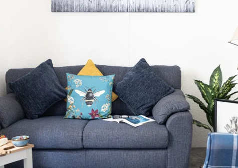 The living room at The Cottage, Budleigh Salterton