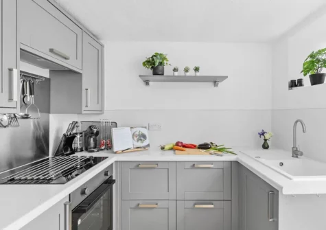 The kitchen at The Cottage, Budleigh Salterton