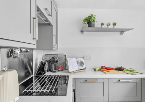 The kitchen at The Cottage, Budleigh Salterton