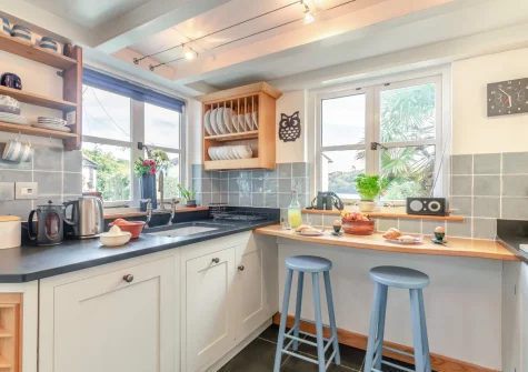 The kitchen at The Cottage, Helford