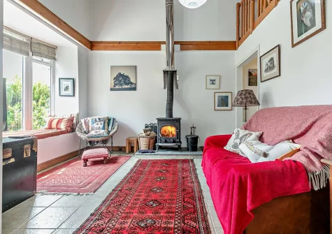 The living room at The Cottage On The Green, Blisland