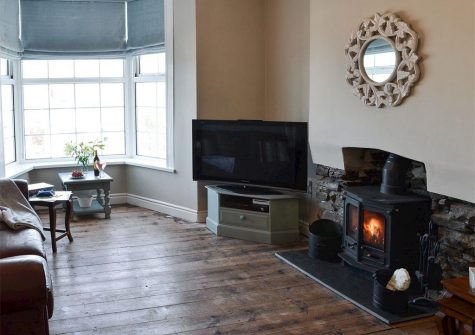 The living area at The Cottage, Westward Ho!