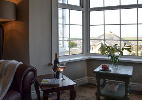 The living area at The Cottage, Westward Ho!