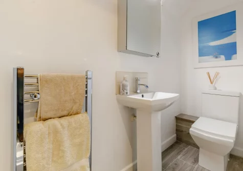 Bedroom #1 en-suite shower room at The Counting House, Fowey