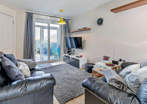 The living area at The Cove, Porthtowan