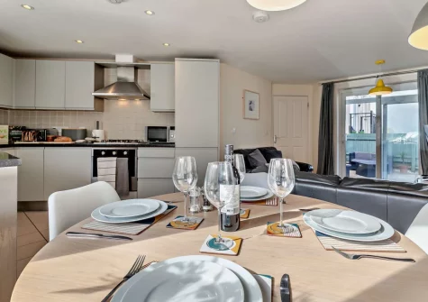 The dining area at The Cove, Porthtowan