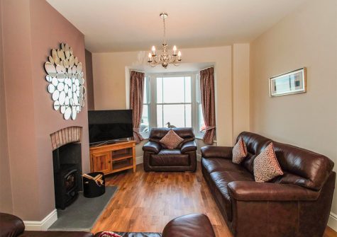 The living area at The Crab Shell, Appledore
