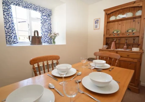 The dining room at The Dairy, Aylesbeare