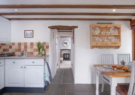 The kitchen & dining area at The Dairy Barn, Sutcombe