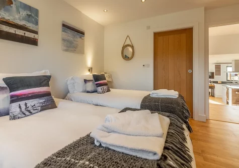 Bedroom #1 at The Deck House, Morcliff, Goonvrea