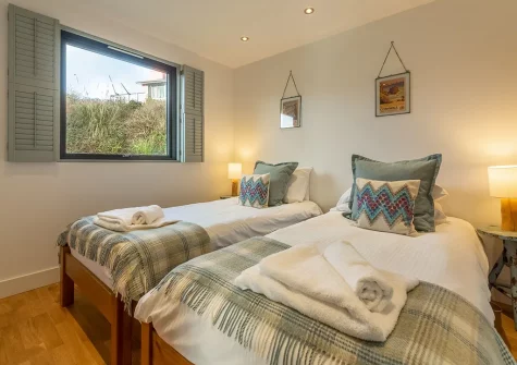 Bedroom #2 at The Deck House, Morcliff, Goonvrea