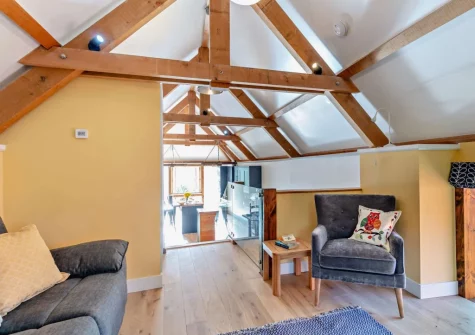 The living area at The East Linhay, Leigh Town, Loxbeare