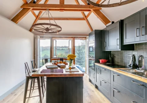 The kitchen at The East Linhay, Leigh Town, Loxbeare