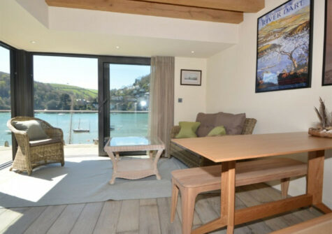 The living & dining area at The Edge, Kingswear