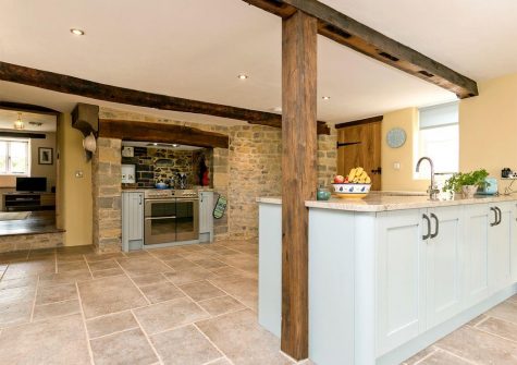 The kitchen at The Farmhouse at Higher Westwater Farm, Westwater