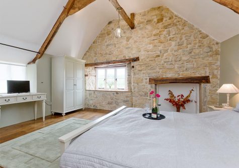 Bedroom #1 at The Farmhouse at Higher Westwater Farm, Westwater