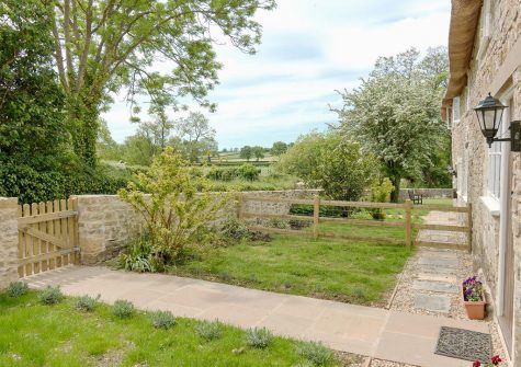 The front garden at The Farmhouse at Higher Westwater Farm, Westwater