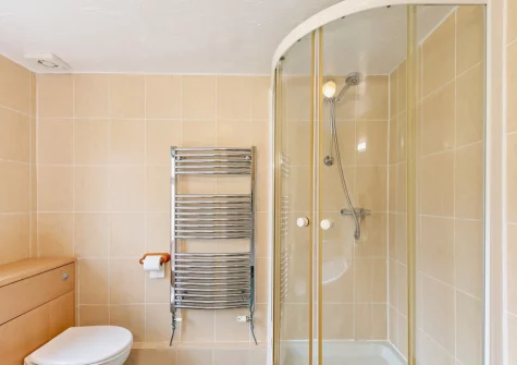 Bedroom #2 en-suite shower room at The Farmhouse, Spirewell Farm, Wembury