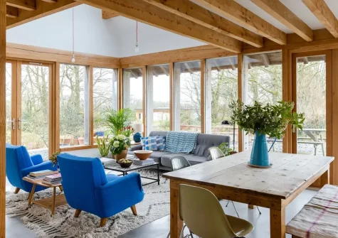 The second living room at The Farmhouse, Venn Farm, Pancrasweek