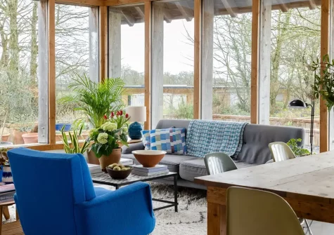 The second living room at The Farmhouse, Venn Farm, Pancrasweek