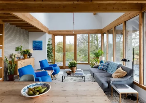The second living room at The Farmhouse, Venn Farm, Pancrasweek
