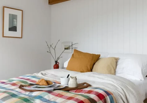 Bedroom #1 at The Farmhouse, Venn Farm, Pancrasweek