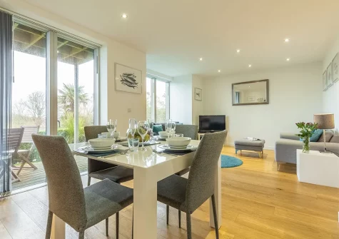 The dining area at The Fishes, St Ives
