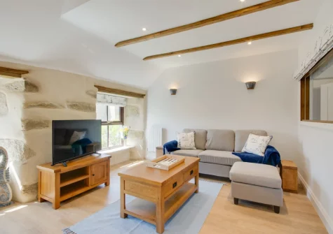 The living area at The Gables, Porthleven