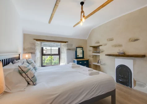 The bedroom at The Gables, Porthleven