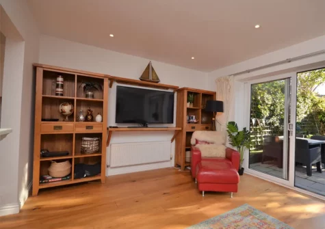 The living area at The Garden House, Brixham