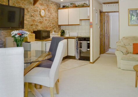 The kitchen & dining area at The Garden Room, Cobblestones, Marldon