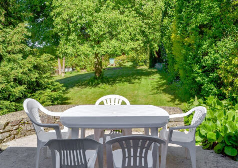 The terrace & gorgeous garden at The Garden Room, Cobblestones, Marldon