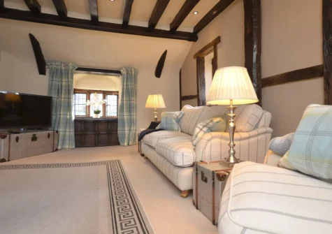 The living room at The Gate House, Stafford Barton, Dolton