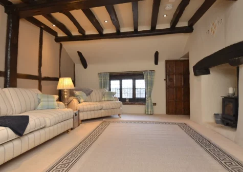 The living room at The Gate House, Stafford Barton, Dolton